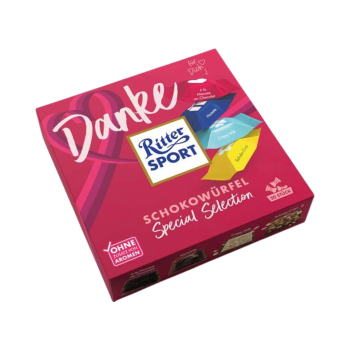 Ritter Sport Schokowürfel Danke, 4 Sorten, 20 Stück, 155g